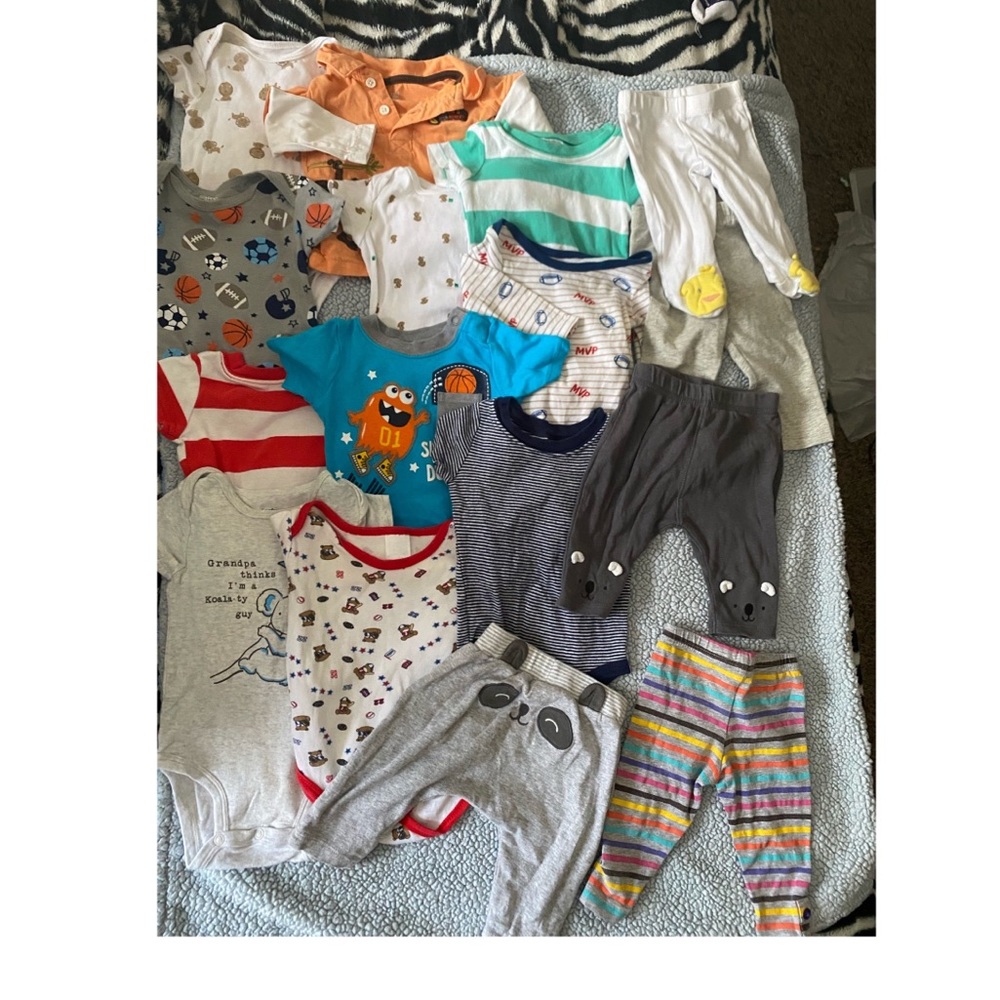 0-3 months baby boy onsies